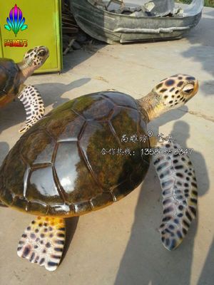 海洋主题公园仿生海洋生物玻璃钢雕塑 企鹅海豚花鱼仿真展览道具