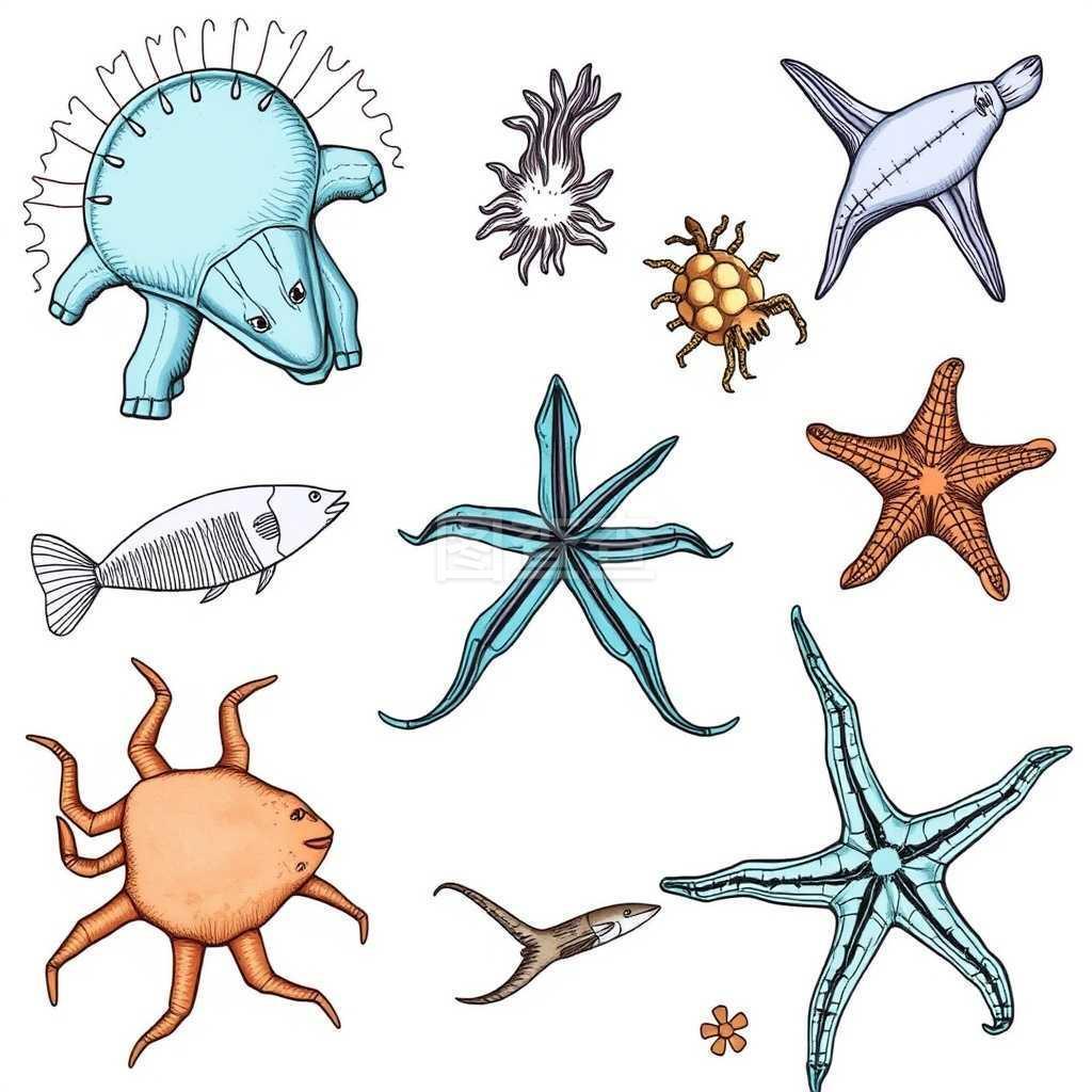 不同的海洋生物